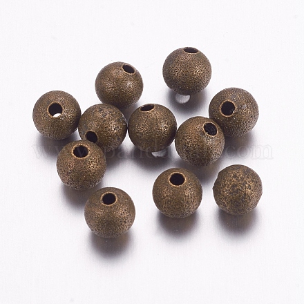 Brass Textured Beads EC248-NFAB-1