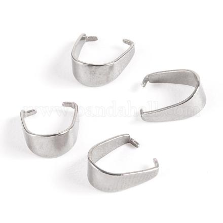 Non-Tarnish 304 Stainless Steel Snap on Bails&nbsp;STAS-P214-08P-01-1