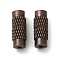 Brass Screw Clasps, Nickel Free, Red Copper, 12x4mm, Hole: 1mm