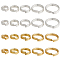 100Pcs Brass Split Rings, Round Rings, 2-Loop, Long-Lasting Plated, Mixed Color, 4~8x1.5mm, Inner Diameter: 2.5~6.5mm, 10pcs/color