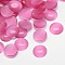 Cat Eye Cabochons, Half Round, Hot Pink, 5x2mm