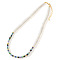 Rainbow Shell Beaded Necklace Versatile Collarbone Jewelry Accessory, Colorful