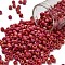 TOHO 6/0 Round Beads, Japanese Seed Beads, (768) Opaque Red Rainbow Matte, 4mm, Hole: 1.5mm, about 840pcs/50g