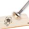 Stamping Embossing Soldering Brass with Stamp, for Cake/Wood, Flower Pattern, 30mm