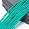 Handmade Polymer Clay Beads, Disc/Flat Round, Heishi Beads, Medium Turquoise, 4x1mm, Hole: 1mm, about 380~400pcs/strand, 17.7 inch
