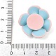 3D手作りポリマークレイフラワーカボション  スクラップブッキング用の花柄の平らなカボション  スマホケースの装飾＆クラフト用品  空色  24~28x25~28x10~11mm&nbsp;PY-CBA4D86-01A-3