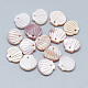 パールシェルのチャームのナチュラルホワイトシェルマザー  シェル  9.5~10.5x10~11x2~3mm  穴：1mm&nbsp;SSHEL-S260-097C-1