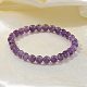 Natural Amethyst Bead Stretch Bracelets&nbsp;BJEW-K212-A-034-3