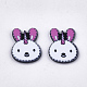 プラスチックカボション  ユニコーン  ホワイト  20x16x2mm&nbsp;KY-T010-07-1