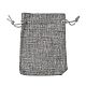 Polyester Imitation Burlap Packing Pouches Drawstring Bags&nbsp;X-ABAG-R005-9x12-04-2