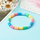 Polymer Clay Beads Stretch Bracelets&nbsp;BJEW-JB06347-2