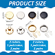 4 Pairs 4 Styles Brass Cufflinks&nbsp;BUTT-ME0001-04-2
