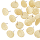 40Pcs Iron Textured Stud Earring Finding&nbsp;IFIN-HY0001-02MLG-1