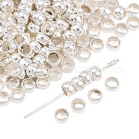 真鍮製つぶし玉カシメ玉  ロンデル  銀  4mm  穴：2.9mm&nbsp;X-J0JMQ022