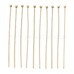304ステンレススチールヘッドピン  イオンプレーティング（ip）  18KGP本金メッキ  50mm  ヘッド：2mm  100個/セット