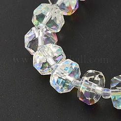 Transparent Electroplate Glass Beads Strands&nbsp;EGLA-P062-01A