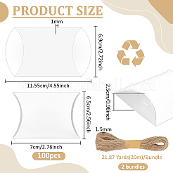 100Pcs Cardboard Paper Candy Pillow Gift Boxes&nbsp;CON-BC0008-15B