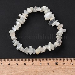 Natural White Moonstone Stretch Bracelets&nbsp;BJEW-JB03681-09