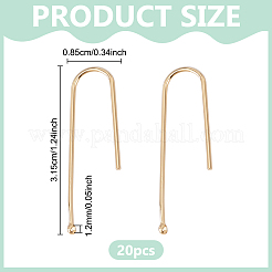 20Pcs Brass Ear Wire&nbsp;KK-ME0001-33
