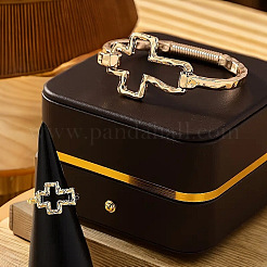 Cross Alloy Link Bangles & Finger Rings Sets&nbsp;FS-WGF260B-02