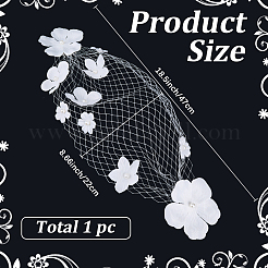 1Pc Flower Gauze Mesh Bridal Veils&nbsp;AJEW-CY0001-88