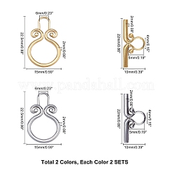PVD Vacuum Plating 304 Stainless Steel Toggle Clasps&nbsp;STAS-UN0010-31