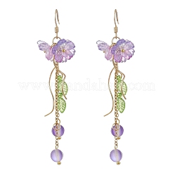 Synthetic Moonstone Dangle Earrings&nbsp;EJEW-JE06937