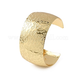 Hammered Brass Cuff Bangles for Women&nbsp;BJEW-A163-04A-G