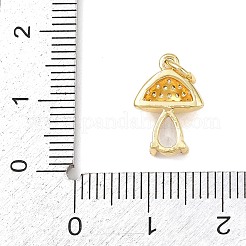 Brass Micro Pave Cubic Zirconia Charms&nbsp;KK-H525-03A-G