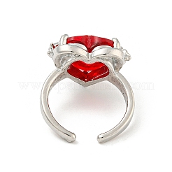 Zinc Alloy Rhinestone Solitaire Ring&nbsp;LS-RJEW-Z048-03P-03