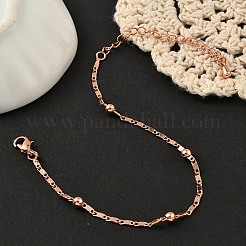 Rack Plating Brass Link Chain Bracelets for Women&nbsp;BJEW-G735-03RG