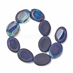 Natural Blue Agate Beads Strands&nbsp;G-P570-B01-01