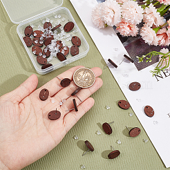 30Pcs Oval Wood Stud Earring Findings&nbsp;WOOD-UN0001-06