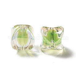 Two Tone UV Plating Rainbow Iridescent Acrylic Beads&nbsp;TACR-D010-04D