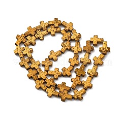 Electroplated Natural Lava Rock Beads Strands&nbsp;G-A256-A01-01B