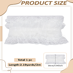 1M 3-Layer Pleated Chiffon Flower Lace Trim&nbsp;OCOR-LP0001-78A