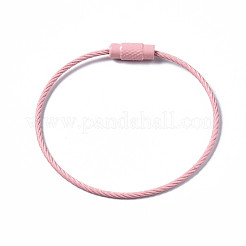 Spray Painted 201 Stainless Steel Wire Cable Keychains&nbsp;BJEW-T019-01K