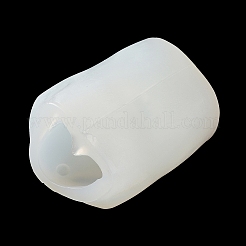 3D クマの置物 DIY シリコンキャンドルモールド  香りのよいキャンドル作りに  ホワイト  7.5x7.1x9.1cm  内径：3.5x4.1のCM&nbsp;SIMO-C009-01
