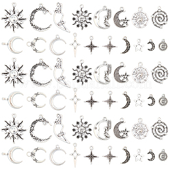 72Pcs 18 Styles Tibetan Style Alloy Pendants&nbsp;FIND-BM0001-04