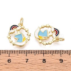 Brass Enamel Pendants&nbsp;KK-N277-04G