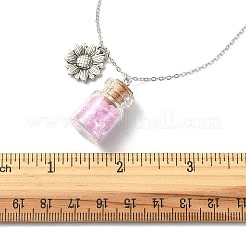 Sunflower Alloy Pendant Necklace&nbsp;NJEW-FZ00022