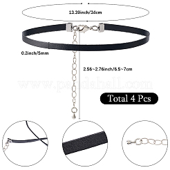 4Pcs Leather Choker Necklaces&nbsp;NJEW-SC0001-69
