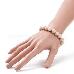 Natural Fossil Bead Stretch Bracelets&nbsp;BJEW-K212-C-015