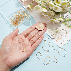60Pcs 6 Style Brass Earring Hooks&nbsp;KK-BC0008-64