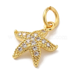 Brass Micro Pave Cubic Zirconia Pendants&nbsp;KK-C072-47G