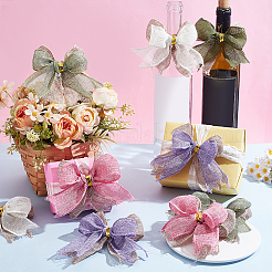 20Pcs Burlap Ribbon Bowknot Germent Accessories&nbsp;HJEW-PH02126