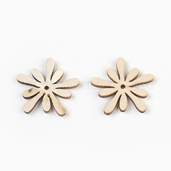 ウッドカボション  レーザーカットウッドシェイプ  花  バリーウッド  28~30x2.5mm&nbsp;WOOD-L007-11