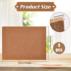 コルク断熱材  コースター用  壁飾り  パーティーとDIYのクラフト用品  バリーウッド  290x215x5mm  約4個/セット&nbsp;DIY-WH0496-94