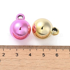 メッキアクリルパーツ  クリスマスのベルチャーム  ミックスカラー  21x16mm  穴：3.3mm&nbsp;X-OACR-B020-01