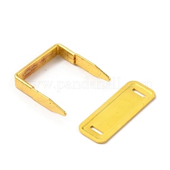 アイアンバッグハンドルベース  メタル アーチ ブリッジ ウォレット ハードウェア  ゴールドカラー  2.5x2.35x0.5cm&nbsp;FIND-WH0036-54G